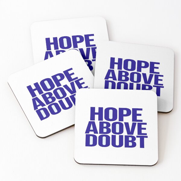 Item preview, Hope Above Doubt Motivational Typography – Bold Minimalist Inspirational Quote Design designed and sold by Bright Nest Studio.