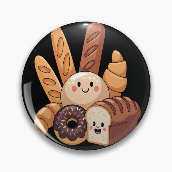 Item preview, Cute Bakery Bread Pretzel Donut Baguette Croissant designed and sold by brinbotty.