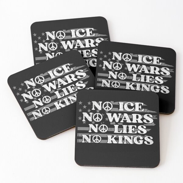Item preview, No Ice No Wars No Lies No Kings Peace Quote Retro Distressed Graphic designed and sold by axiksa10.