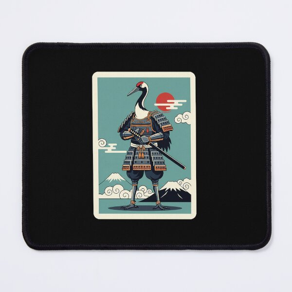 Item preview, Samurai Crane Japanese Vintage Style Illustration designed and sold by JordynLadukeg65.