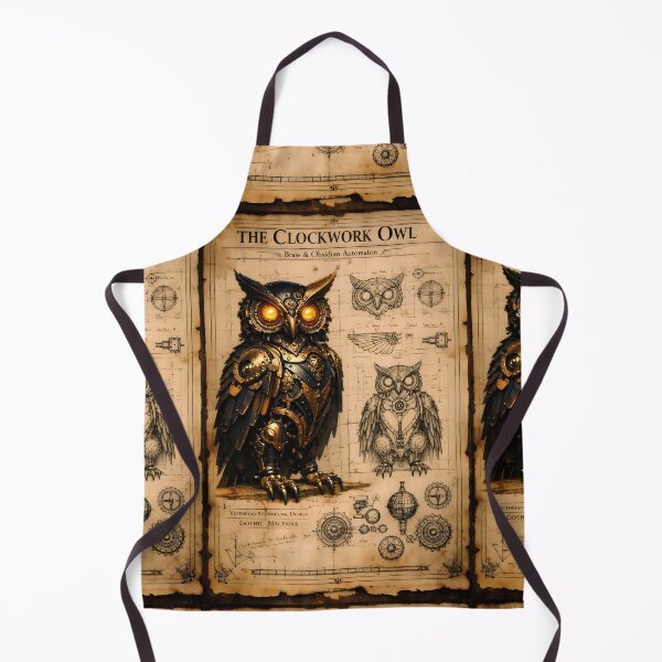 Item preview, The Clockwork Owl: Victorian Steampunk & Gothic Machina Blueprint designed and sold by Studio77-Gothic.