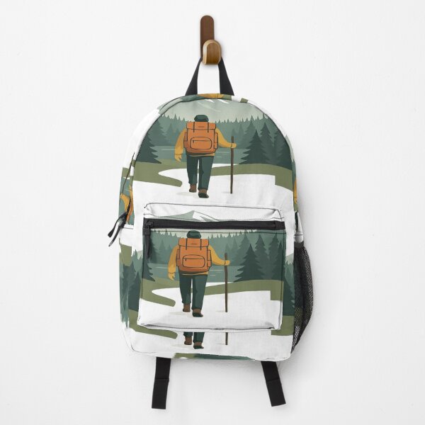 Item preview, Mountain Trek – Explorer Hiking Through Forest Design designed and sold by mbmstores.