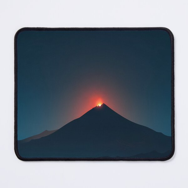 Item preview, Midnight Volcano Glow – Minimal Ember Summit Silhouette designed and sold by NeonHorizon Studio.