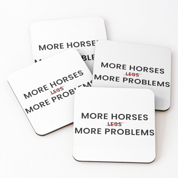 Item preview, More Horses More Problems - Funny Equestrian Quote Design designed and sold by ArtfulVibesStudio.