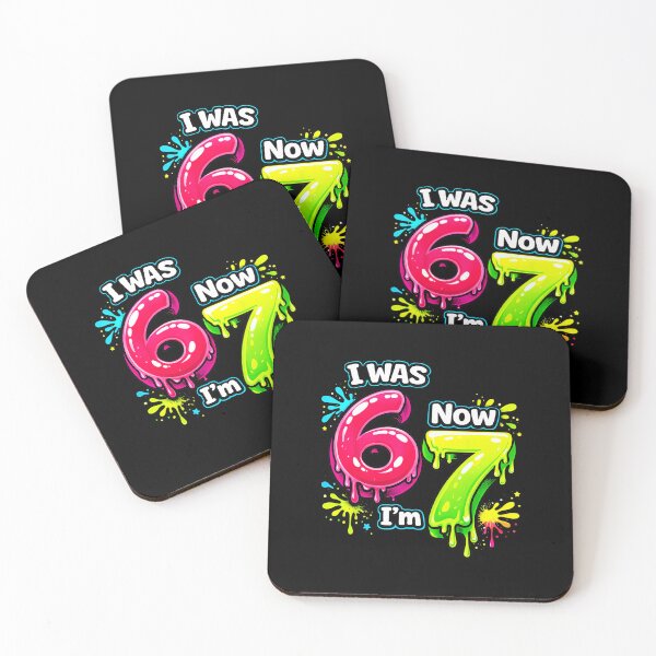 Item preview, I Was 6 Now I’m 7 Funny Birthday Kids Neon Style designed and sold by gladysenglish.