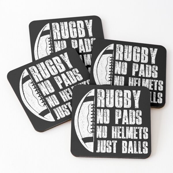 Item preview, No Pads No Helmets Just Balls Rugby Funny Sports  designed and sold by GabrieSketcham.