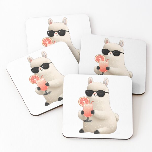 Item preview, Cool Alpaca with Grapefruit Cocktail – Sunglasses Summer Spritz Cartoon designed and sold by Beachy Beasts.