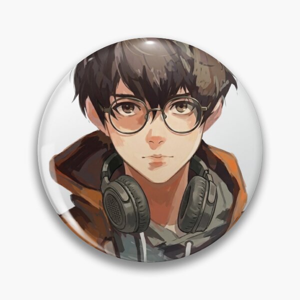 Item preview, Anime Neko Gamer Boy with Glasses and Headphones designed and sold by Jbantan.