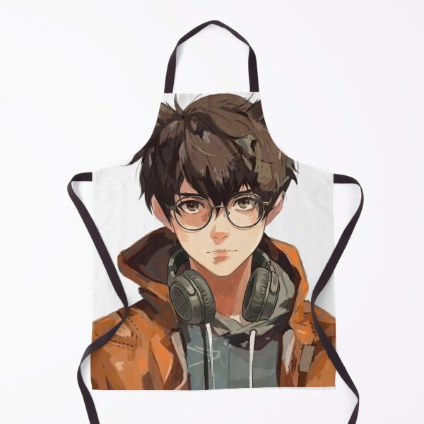 Item preview, Anime Neko Gamer Boy with Glasses and Headphones designed and sold by Jbantan.