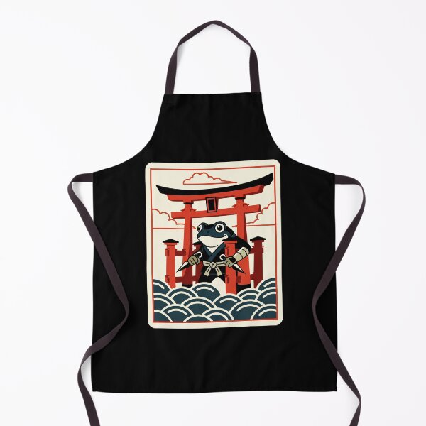 Item preview, Ninja Frog Samurai Japanese Temple Retro Style designed and sold by JordynLadukeg65.