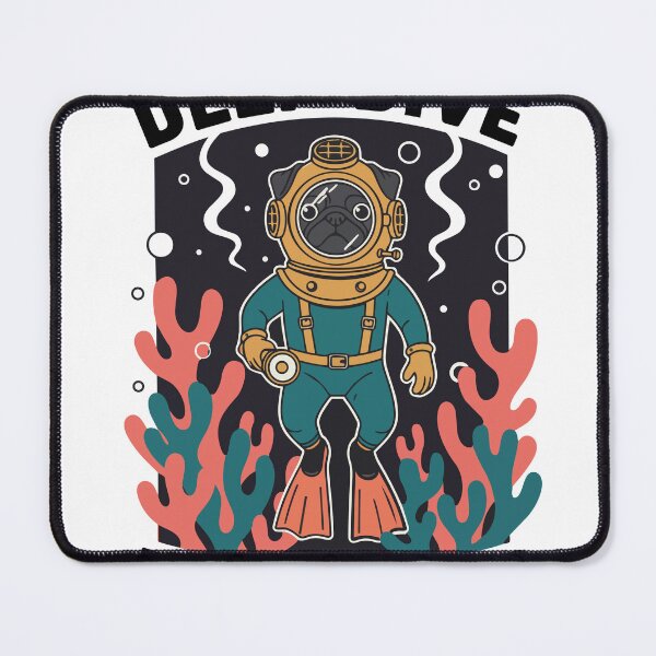 Item preview, Deep Dive Pug Explorer Diver designed and sold by PixelStudioBe.
