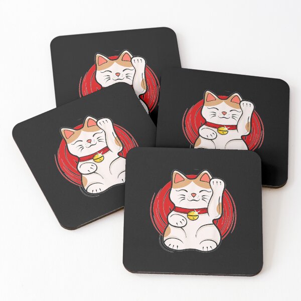 Item preview, Lucky Cat Maneki Neko Japanese Style Illustration designed and sold by titanlevi.