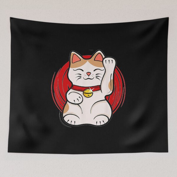 Item preview, Lucky Cat Maneki Neko Japanese Style Illustration designed and sold by titanlevi.