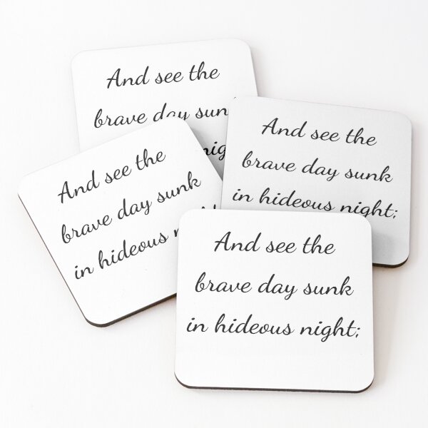Item preview, "And see the brave day sunk in hideous night;" - handwriting black designed and sold by ariksworld.