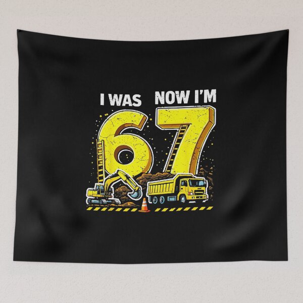 Item preview, I Was 6 Now I’m 7 Construction Birthday Boy Truck  designed and sold by gladysenglish.