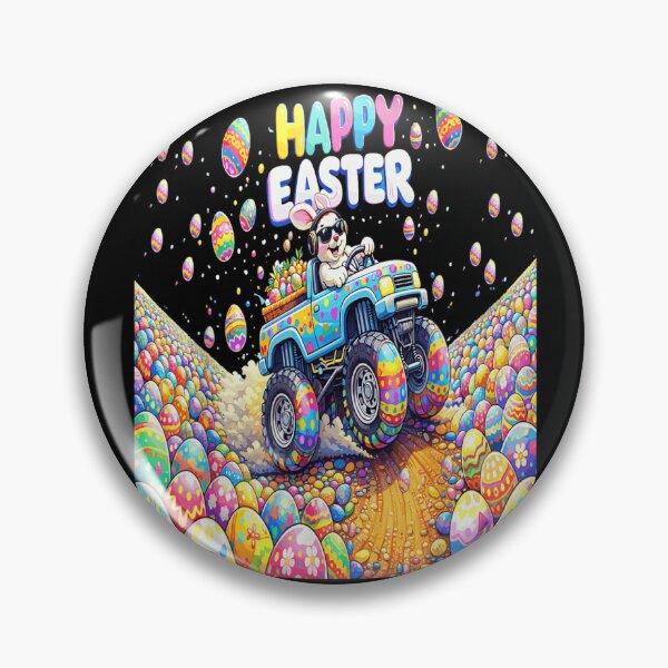 Item preview, Happy Easter Bunny Driving Monster Truck Egg Hunt Fun Design designed and sold by DaphoLatara.