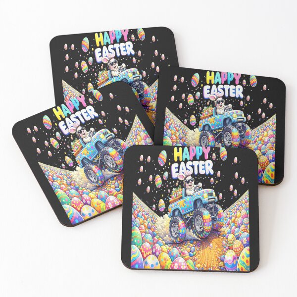 Item preview, Happy Easter Bunny Driving Monster Truck Egg Hunt Fun Design designed and sold by DaphoLatara.