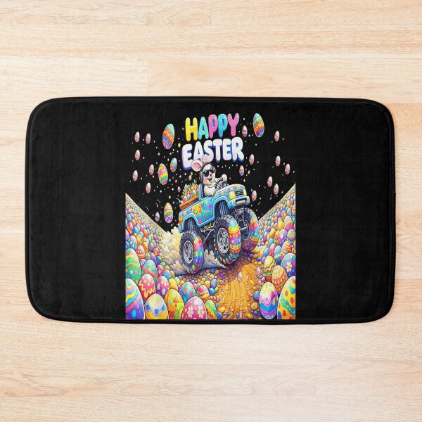 Item preview, Happy Easter Bunny Driving Monster Truck Egg Hunt Fun Design designed and sold by DaphoLatara.