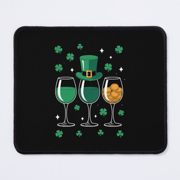 Item preview, Three Wine Glasses Clover Shamrock St Patrick day Irish designed and sold by Moon-Ape.