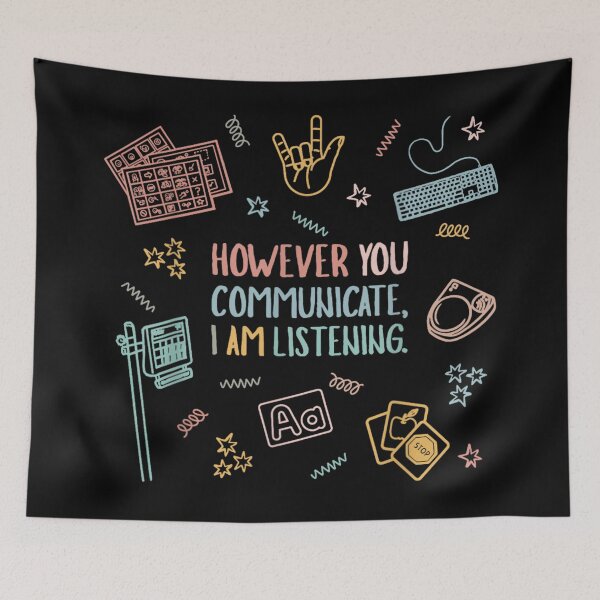 Item preview, However You Communicate I Am Listening Autism Awareness Support Design designed and sold by YubitaLeLe.