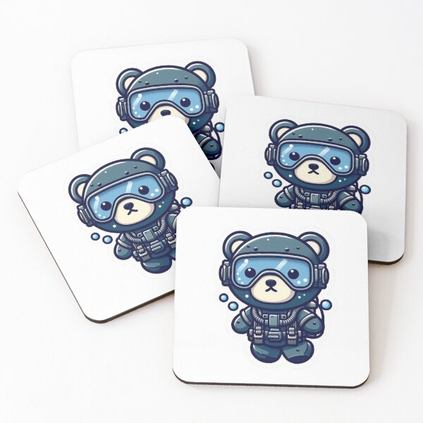 Item preview, Cute Scuba Diver Bear-Ocean Explorer Cartoon Character designed and sold by carestazafeli.