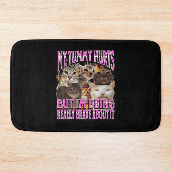 Item preview, My Tummy Hurts Funny Cat Meme  designed and sold by tadmercado.