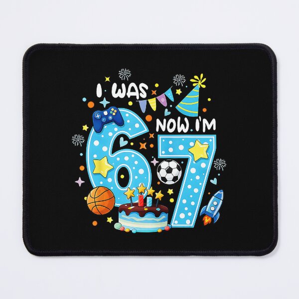 Item preview, I Was 6 Now I’m 7 Birthday Kids Sports Space Theme designed and sold by gladysenglish.
