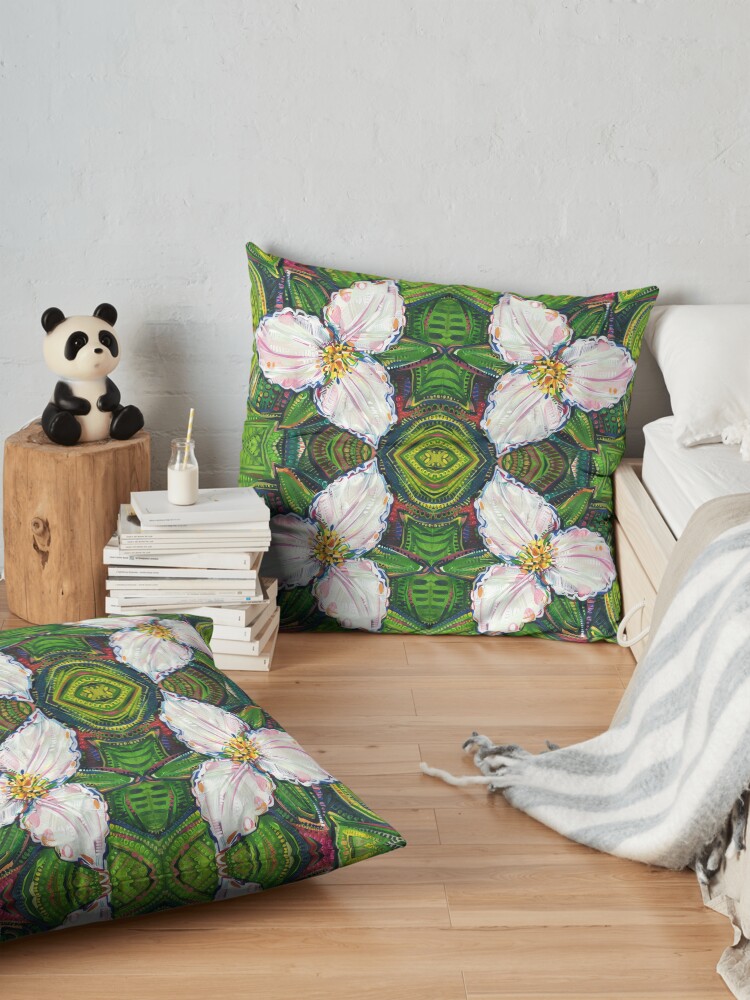 Alternate view of Trillium Painting - 2018 Floor Pillow