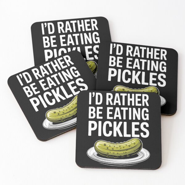 Item preview, Eating Pickles Funny Pickle Vegetables  designed and sold by CottonCandyPrin.