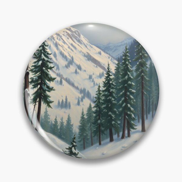 Item preview, A mountian forest, covered in snow. designed and sold by oldMastersofart.