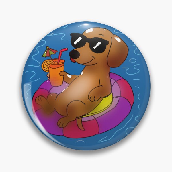 Item preview, Cool Dog Summer Vibes Floating Pool Cute Funny Dog with Sunglasses Vacation Aesthetic designed and sold by HopeAndHustle.