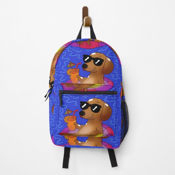 Item preview, Cool Dog Summer Vibes Floating Pool Cute Funny Dog with Sunglasses Vacation Aesthetic designed and sold by HopeAndHustle.