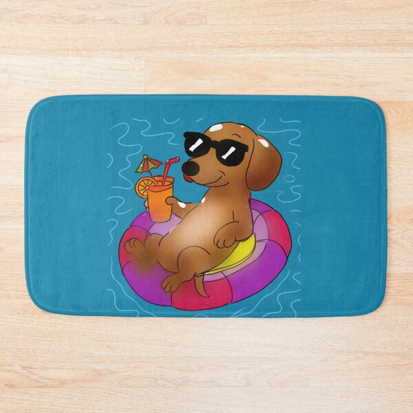Item preview, Cool Dog Summer Vibes Floating Pool Cute Funny Dog with Sunglasses Vacation Aesthetic designed and sold by HopeAndHustle.