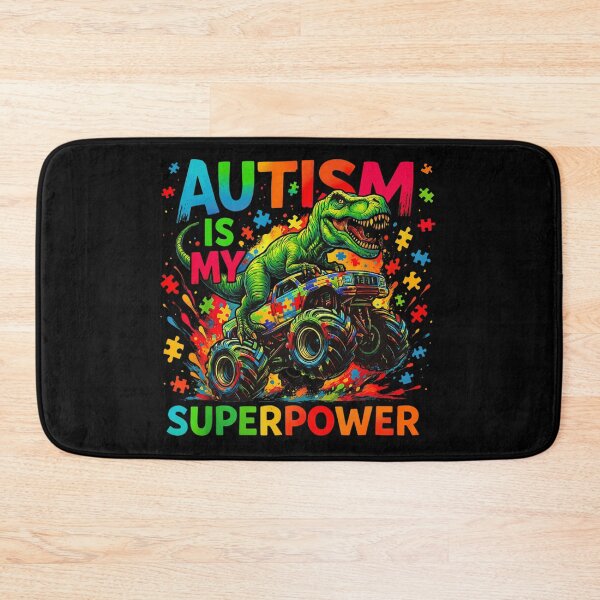 Item preview, Autism Is My Superpower Dinosaur Monster Truck Awareness Design designed and sold by YubitaLeLe.
