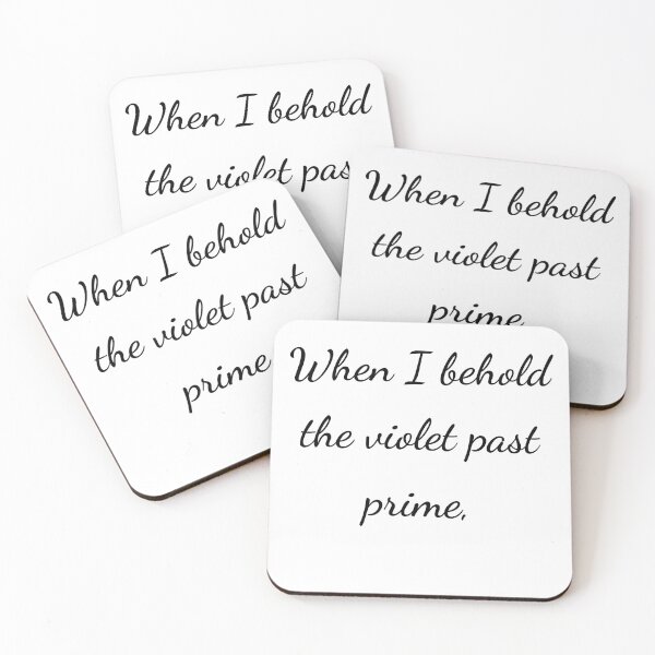 Item preview, "When I behold the violet past prime," - handwriting black designed and sold by ariksworld.