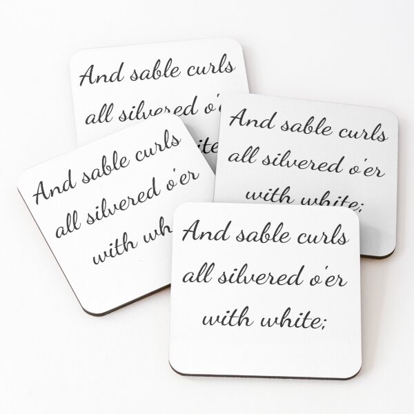 Item preview, "And sable curls all silver'd o'er with white;" - handwriting black designed and sold by ariksworld.