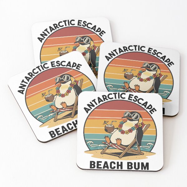 Item preview, Retro Beach Penguin "Beach Bum" designed and sold by PixelStudioBe.