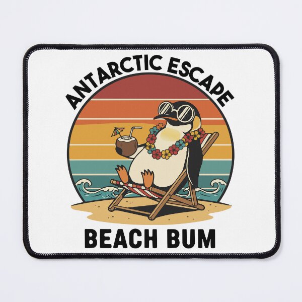 Item preview, Retro Beach Penguin "Beach Bum" designed and sold by PixelStudioBe.
