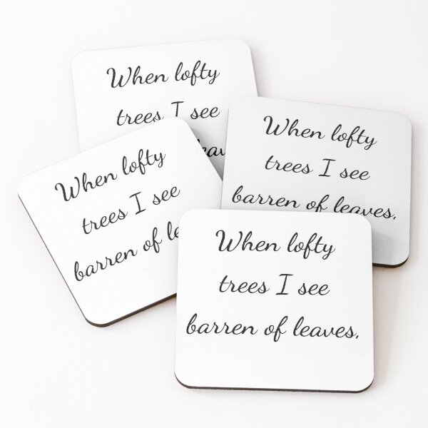 Item preview, "When lofty trees I see barren of leaves," - handwriting black designed and sold by ariksworld.