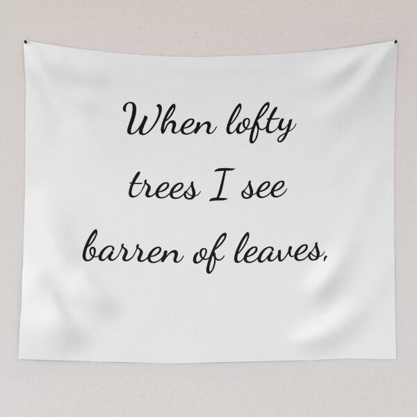Item preview, "When lofty trees I see barren of leaves," - handwriting black designed and sold by ariksworld.