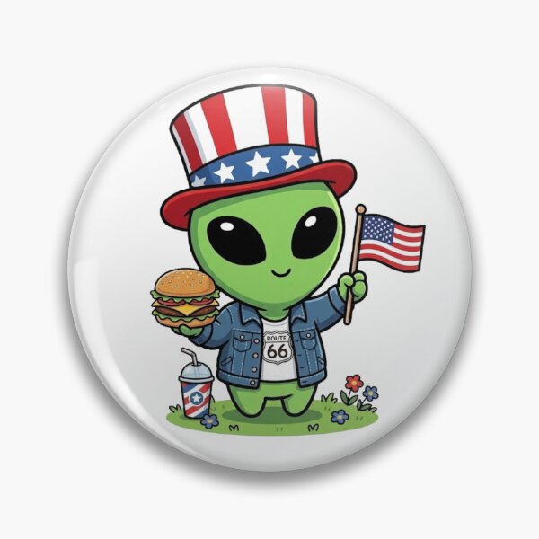 Item preview, Cute American Alien | Kawaii Fast Food Design designed and sold by fedetrev.
