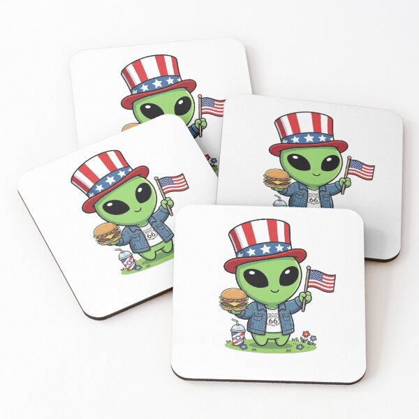 Item preview, Cute American Alien | Kawaii Fast Food Design designed and sold by fedetrev.