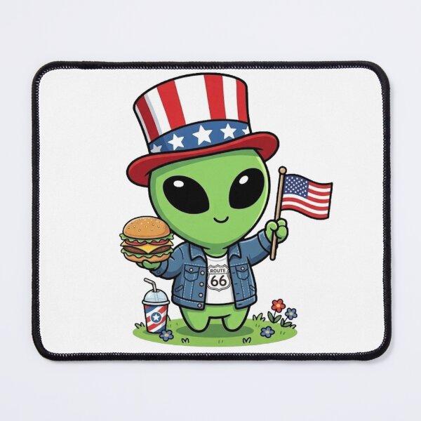 Item preview, Cute American Alien | Kawaii Fast Food Design designed and sold by fedetrev.