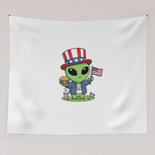Item preview, Cute American Alien | Kawaii Fast Food Design designed and sold by fedetrev.