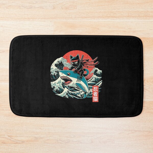 Item preview, Ninja Riding Shark Wave Japanese Ukiyoe Style designed and sold by titanlevi.