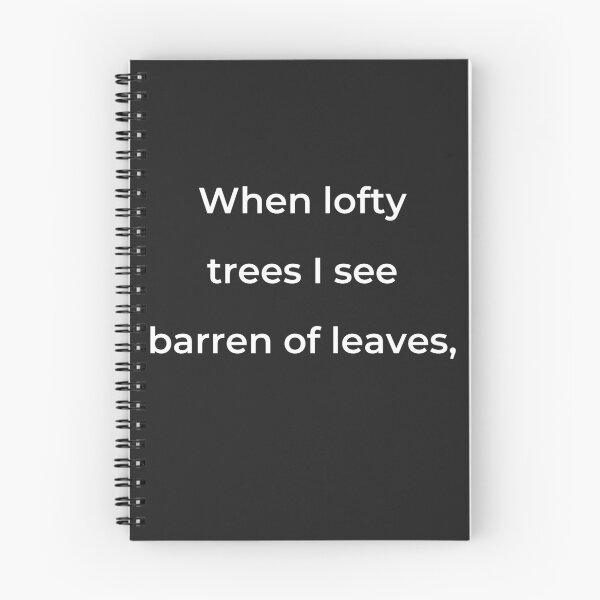 Item preview, "When lofty trees I see barren of leaves," - print white designed and sold by ariksworld.