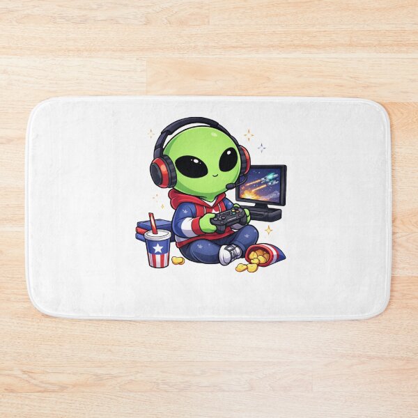 Item preview, Cute Gamer Alien | Gaming Cartoon Character Design designed and sold by fedetrev.