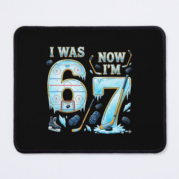 Item preview, I Was 6 Now I’m 7 Ice Hockey Birthday  designed and sold by gladysenglish.