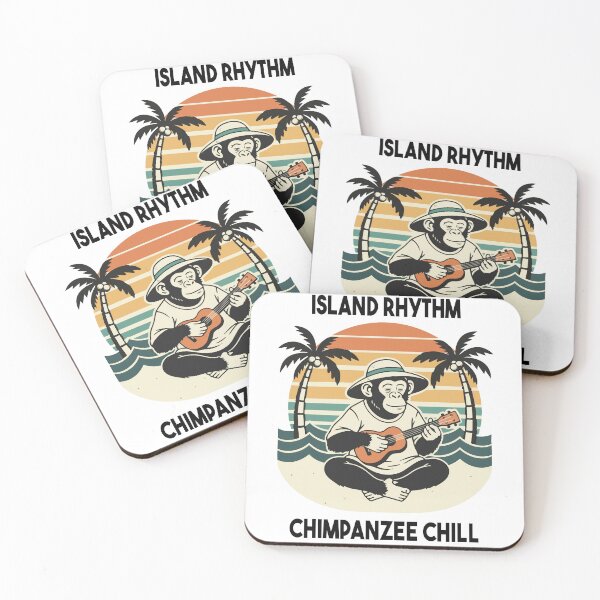 Item preview, Chimpanzee Ukulele Island Rhythm Chill designed and sold by PixelStudioBe.