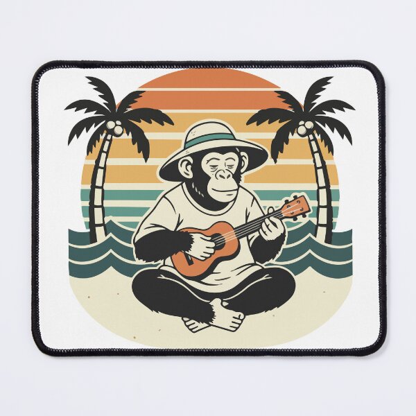 Item preview, Chimpanzee Ukulele Island Rhythm Chill designed and sold by PixelStudioBe.